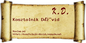 Kosztolnik Dávid névjegykártya